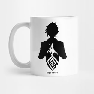 Zhongli Silhoutte Black Mug